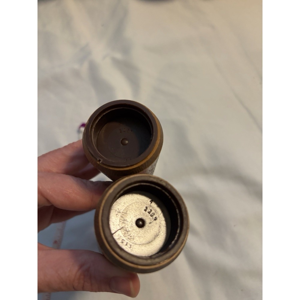 Vintage Salt and Pepper Shakers MCM Tapered Wood Brown Mid Century Modern - Picture 6 of 6